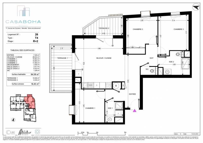 Appartement Neuf 4 pièces avec terrasse dans le 13008 Marseille, Quartier de la Pointe Rouge