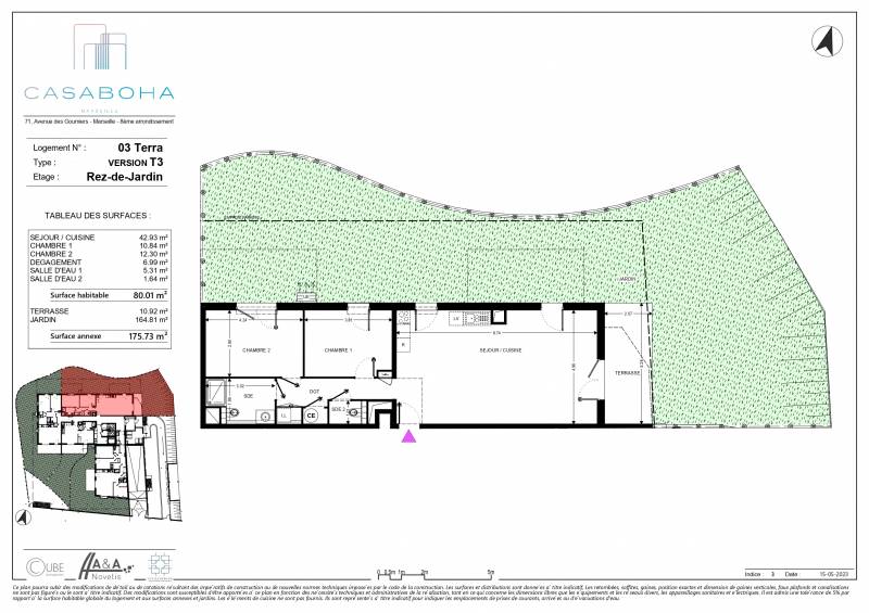 Appartement Neuf 4 pièces avec grand jardin et terrasse dans le 13008 Marseille, Quartier Pointe Rouge